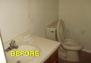  A full bathroom remodeling job looks like this before Bob starts... 